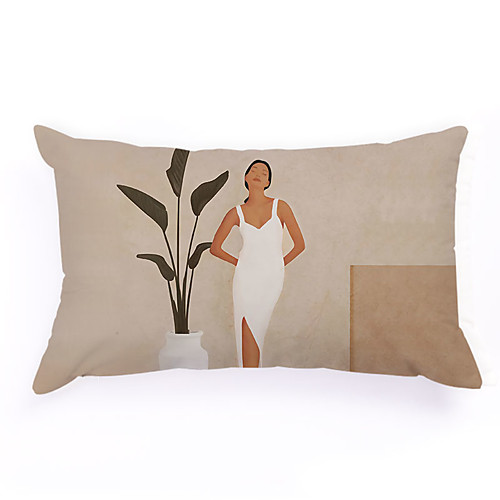 

Hand-Painted Pattern Double Side Cushion Cover 1PC Soft Decorative Square Pillowcase for Sofa bedroom Car Chair Superior Quality Outdoor Cushion for Patio Garden Farmhouse Bench Couch