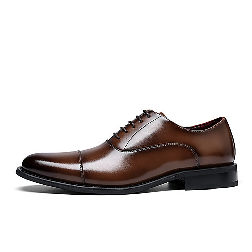 

Men's Oxfords Wedding Leather Black Light Brown Spring & Summer