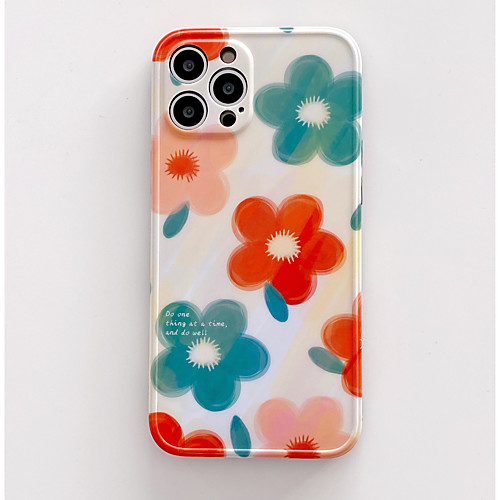 

Phone Case For Apple Back Cover iPhone 12 Pro Max 11 SE 2020 X XR XS Max 8 7 Shockproof Dustproof Graphic Flower TPU
