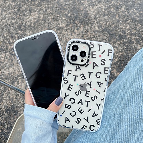

Phone Case For Apple Back Cover iPhone 12 Pro Max 11 SE 2020 X XR XS Max 8 7 Shockproof Dustproof Word / Phrase TPU