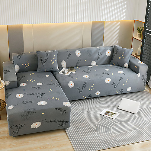 

Flying Dandelion Sofa Cover 1-Piece Couch Cover Fit for 1-4 Seater L-shape Couch Soft Stretch Slipcover Spandex Jacquard Fabric Easy to Install(1 Free Cushion Cover)