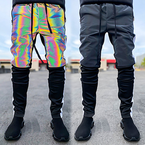 

Men's Cargo Chino Outdoor Sports Casual Sports Pants Tactical Cargo Pants Colorful Full Length Print Black