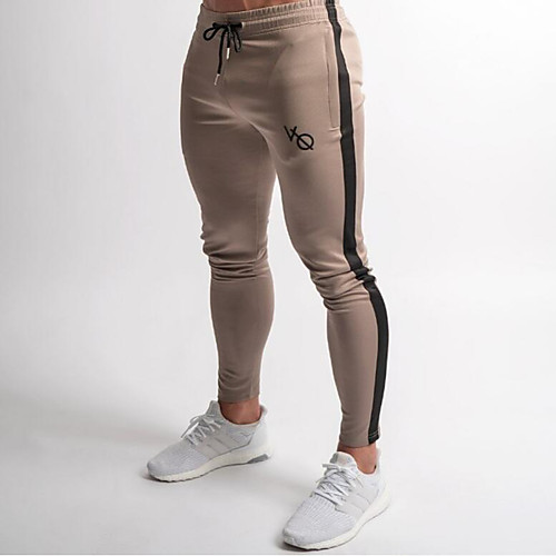 

Men's Chino Sports Outdoor Sports Casual Sports Pants Sweatpants Pants Letter Full Length Print Black Khaki Navy Blue