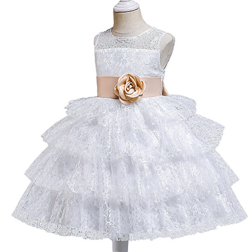 

Princess Dress Party Costume Flower Girl Dress Girls' Movie Cosplay Christmas New Year's Golden White Blue Dress Christmas Halloween Children's Day Polyester / Cotton