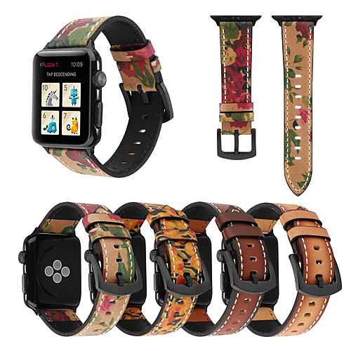 

Smart Watch Band for Apple iWatch 1 pcs Classic Buckle Genuine Leather Replacement Wrist Strap for Apple Watch Series SE / 6/5/4/3/2/1