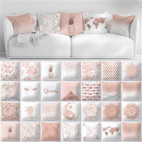 

Double Side Cushion Cover 1PC Soft Decorative Square Pillowcase for Sofa bedroom Car Chair Superior Quality Outdoor Cushion Patio Throw Pillow Covers for Garden Farmhouse Bench Couch