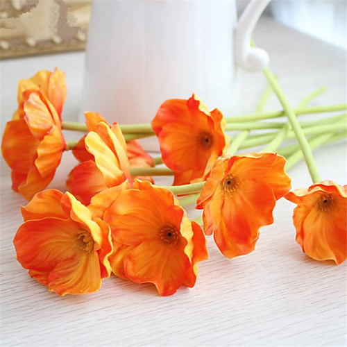 

Simulated Flowers Simulated Poppy PU Poppy Bouquet 10pcs