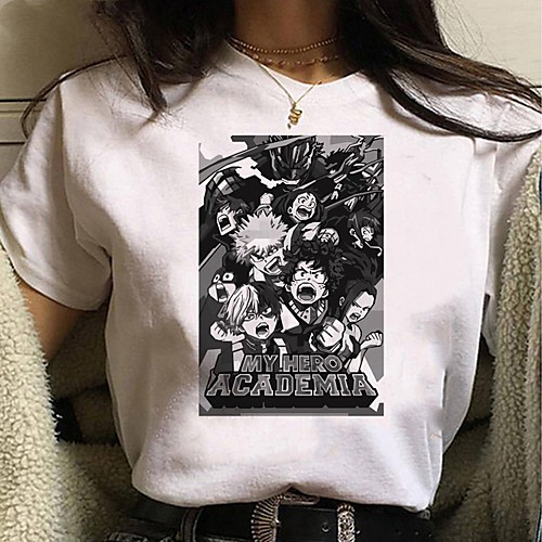 

Inspired by My Hero Academia / Boku No Hero Cosplay Anime Cartoon Polyester / Cotton Blend Print Harajuku Graphic Kawaii T-shirt For Women's / Men's