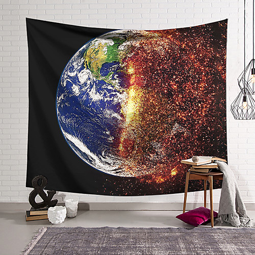 

Wall Tapestry Art Decor Blanket Curtain Hanging Home Bedroom Living Room Decoration Polyester Earth Destruction