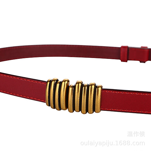 

manufacturer's fine leather belt women's decoration with jacket sweater dress trend all-match leather belt buckle ladies belt