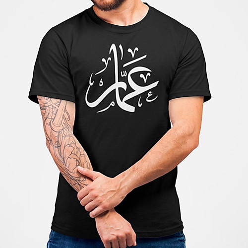 

Men's Unisex Tee T shirt Hot Stamping Symbol Graphic Prints Plus Size Print Short Sleeve Casual Tops Cotton Basic Fashion Designer Big and Tall Black