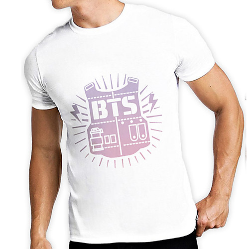 

Men's Unisex Tee T shirt Hot Stamping Graphic Prints Letter Plus Size Print Short Sleeve Casual Tops Cotton Basic Designer Big and Tall White