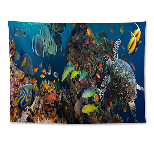 

Wall Tapestry Art Decor Blanket Curtain Hanging Home Bedroom Living Room Decoration Polyester Fish