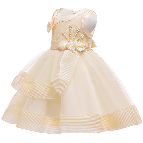 

Princess Dress Party Costume Flower Girl Dress Girls' Movie Cosplay Christmas New Year's Golden Red Dusty Rose Dress Christmas Halloween Children's Day Polyester / Cotton