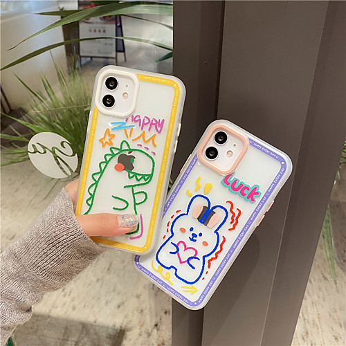 

Phone Case For Apple Back Cover iPhone 12 Pro Max 11 SE 2020 X XR XS Max 8 7 Shockproof Dustproof Cartoon Animal TPU