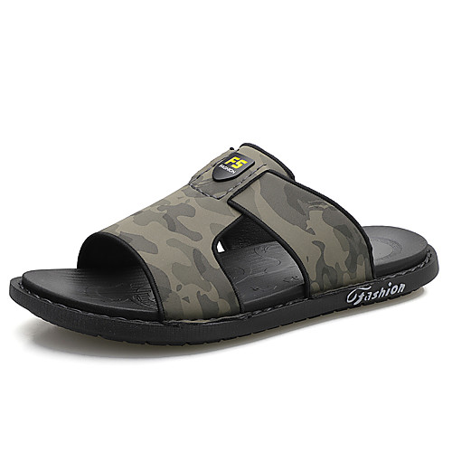 

Men's Slippers & Flip-Flops Leather Shoes Flat Sandals Slippers Casual Beach Roman Shoes Daily Outdoor Walking Shoes Nappa Leather Cowhide Breathable Non-slipping Shock Absorbing Booties / Ankle Boots