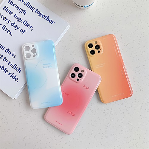 

Phone Case For Apple Back Cover iPhone 12 Pro Max 11 SE 2020 X XR XS Max 8 7 Shockproof Dustproof Color Gradient TPU