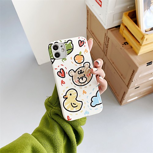 

Phone Case For Apple Back Cover iPhone 12 Pro Max 11 SE 2020 X XR XS Max 8 7 Shockproof Dustproof Cartoon Animal TPU