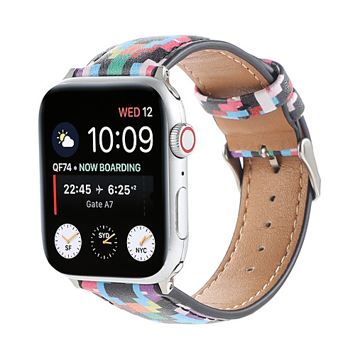 

Smart Watch Band for Apple iWatch 1 pcs Printed Bracelet PU Leather Replacement Wrist Strap for Apple Watch Series SE / 6/5/4/3/2/1 14mm