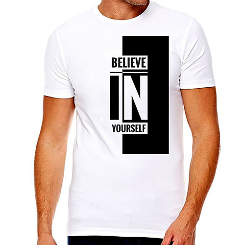 

Men's Unisex Tee T shirt Hot Stamping Graphic Prints Letter Plus Size Print Short Sleeve Casual Tops Cotton Basic Designer Big and Tall White