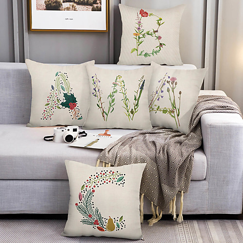

Double Side Cushion Cover 5PC Soft Decorative Square Throw Pillow Cover Cushion Case Pillowcase for Sofa Bedroom Superior Quality Machine Washable