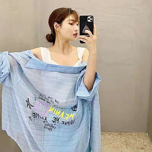 

Women's Coat Daily Wear Summer Long Coat Regular Fit Casual / Daily Jacket Solid Color Others Blue Yellow