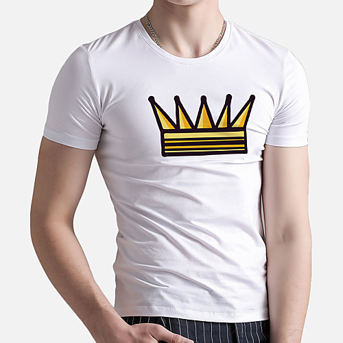 

Men's Unisex Tee T shirt Hot Stamping Graphic Plus Size Print Short Sleeve Casual Tops Cotton Basic Vintage Designer Big and Tall White Black