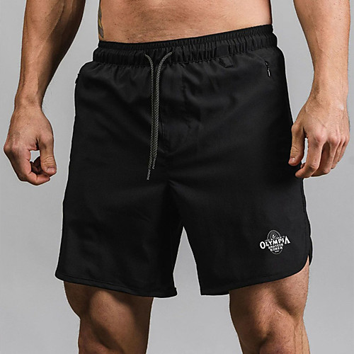 

Men's Casual / Sporty Streetwear Breathable Soft Daily Sports Chinos Shorts Bermuda shorts Pants Letter Knee Length Drawstring Elastic Waist ArmyGreen Black Grey Khaki / Summer