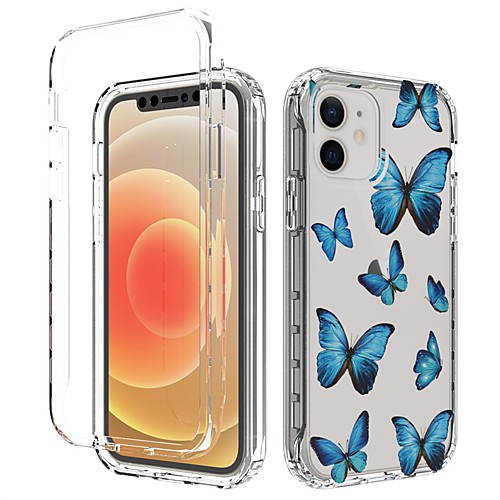 

Butterfly Clear Bumper Phone Case for iPhone 12 Pro Max iPhone 11 Pro Max Shockproof Dustproof Butterfly Pattern Back Cover