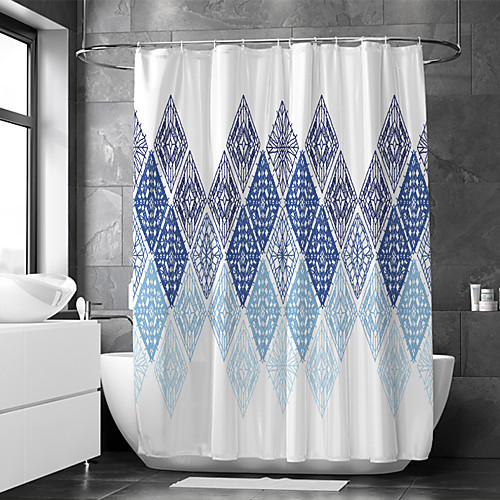 

Waterproof Fabric Shower Curtain Bathroom Decoration and Modern and Geometric 72 Inch