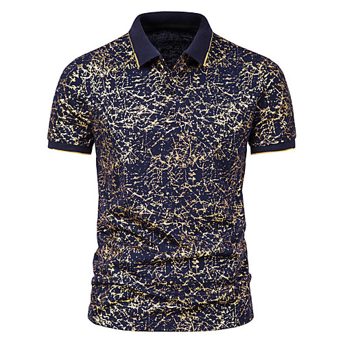 

Men's Golf Shirt Tennis Shirt Other Prints Graphic Crack Print Short Sleeve Casual Tops Simple Lightweight Comfortable Wine White Black / Sports / Work