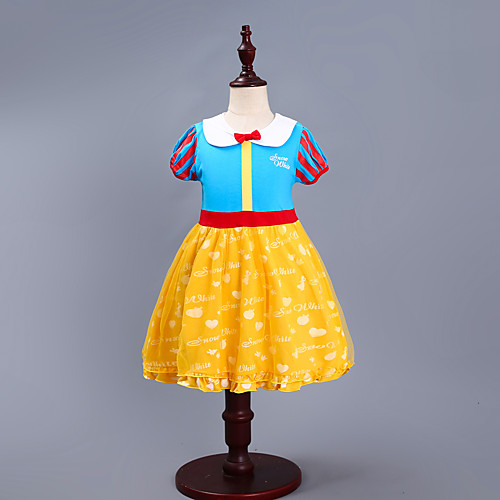 

Snow White Movie / TV Theme Costumes Princess Dress Kid's Girls' Halloween Halloween Birthday Party Festival Halloween Children's Day Masquerade Festival / Holiday Terylene YellowBlue Easy Carnival