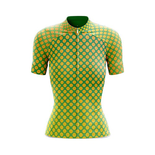 

21Grams Women's Short Sleeve Cycling Jersey Summer Spandex Polyester Green Gradient 3D Bike Jersey Top Mountain Bike MTB Road Bike Cycling Breathable Back Pocket Sports Clothing Apparel / Stretchy