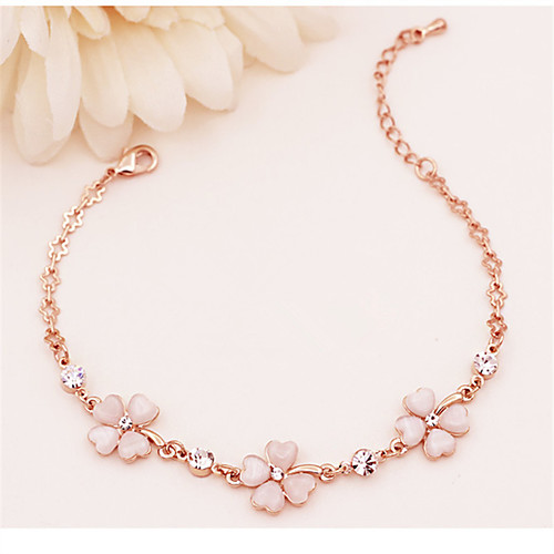 

Women's Chain Bracelet Tennis Bracelet Bracelet Classic Fashion Fashion Trendy Casual / Sporty Korean Cute Rose Gold Bracelet Jewelry Rose Gold For Sport Gift Date Birthday Festival