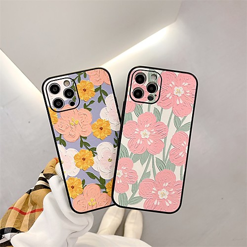 

Phone Case For Apple Back Cover iPhone 12 Pro Max 11 SE 2020 X XR XS Max 8 7 6 Card Holder Shockproof Dustproof Flower TPU