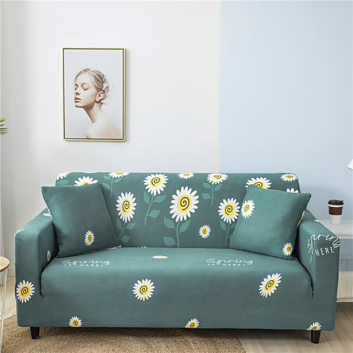 

Sunflower Print Dustproof All-powerful Slipcovers Stretch Sofa Cover Super Soft Fabric Couch Cover With One Free Boster Case(Chair/Love Seat/3 Seats/4 Seats)