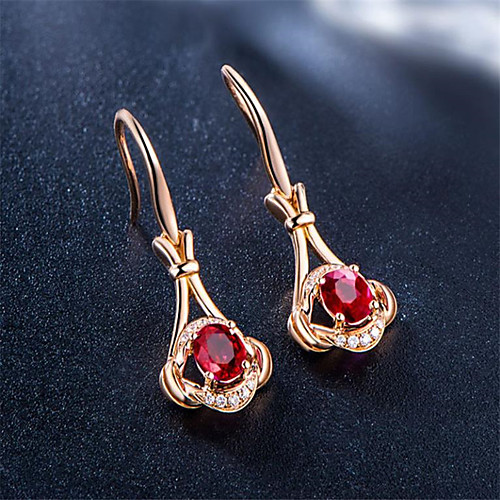 

Women's Hoop Earrings Classic Fashion Romantic Punk Trendy Cute Sweet Rose Gold Plated Earrings Jewelry Rose Gold For Street Gift Date Birthday Festival 1 Pair
