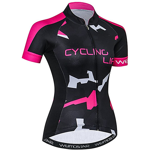 

21Grams Women's Short Sleeve Cycling Jersey Summer Spandex Polyester Black Bike Jersey Top Mountain Bike MTB Road Bike Cycling Quick Dry Moisture Wicking Breathable Sports Clothing Apparel / Stretchy