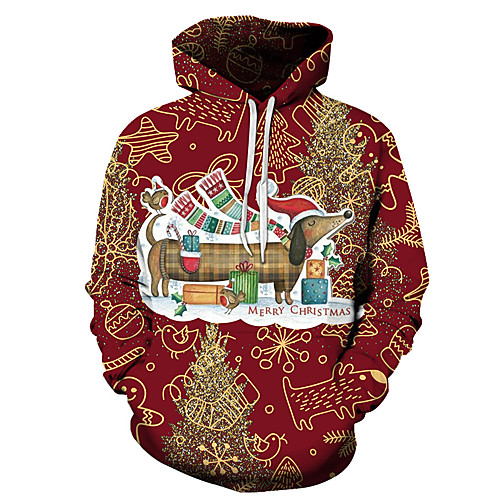 

Men's Unisex Plus Size Pullover Hoodie Sweatshirt Dog Graphic Prints Print Hooded Casual Daily Holiday 3D Print Basic Designer Hoodies Sweatshirts Long Sleeve Black Red Navy Blue