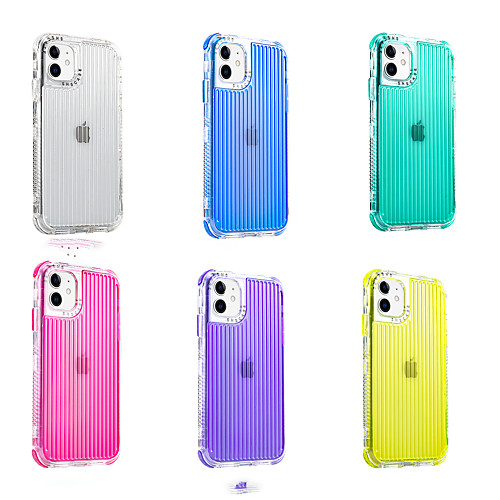 

Translucent Phone Case For iPhone 12 Pro Max 11 SE 2020 X XR XS Max 8 7 6 Candy Colors Solid Colored Four Corners Drop Resistance Back Cover
