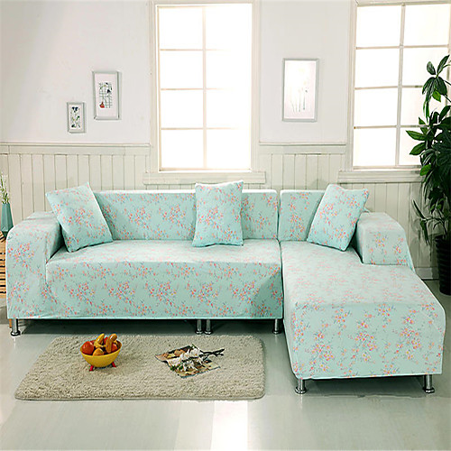 

Print Dustproof Stretch Slipcovers Stretch Sofa Cover Super Soft Fabric Couch Cover Fit For 1 to 4 Cushion Couch And L Shape Sofa (You will Get 1 Throw Pillow Case as free Gift)
