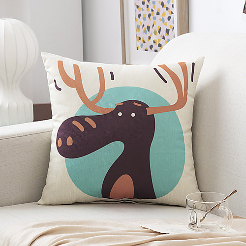 

Double Side Cushion Cover 1PC Faux Linen Soft Decorative Square Throw Pillow Cover Cushion Case Pillowcase for Sofa Bedroom Superior Quality Machine Washable