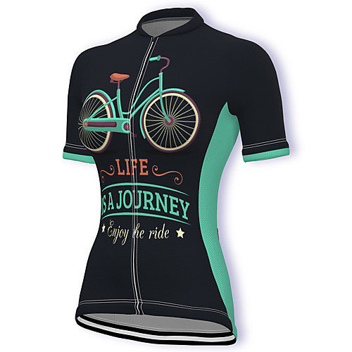 

21Grams Women's Short Sleeve Cycling Jersey Summer Spandex Polyester Black Bike Jersey Top Mountain Bike MTB Road Bike Cycling Quick Dry Moisture Wicking Breathable Sports Clothing Apparel / Stretchy