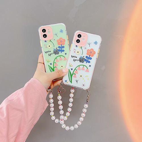 

Phone Case For Apple Back Cover iPhone 12 Pro Max 11 SE 2020 X XR XS Max 8 7 Portable Shockproof Dustproof Flower TPU
