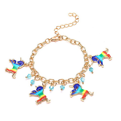 

Women's Chain Bracelet Classic Horse Sweet Alloy Bracelet Jewelry Gold For Date Festival