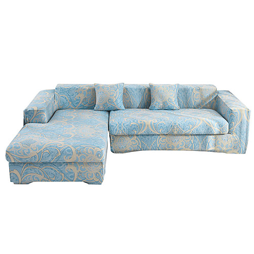 

Print Dustproof Stretch Slipcovers Stretch Sofa Cover Super Soft Fabric Couch Cover Fit For 1 to 4 Cushion Couch And L Shape Sofa (You will Get 1 Throw Pillow Case as free Gift)