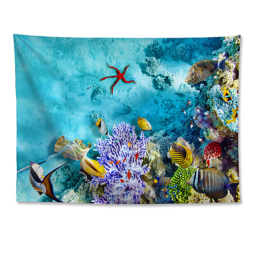 

Wall Tapestry Art Decor Blanket Curtain Hanging Home Bedroom Living Room Decoration Polyester The Underwater World