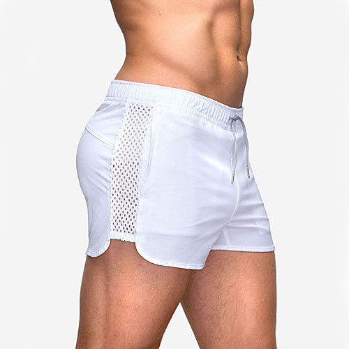 

Men's Sporty Casual / Sporty Streetwear Quick Dry Breathable Soft Daily Sports Chinos Shorts Pants Solid Color Short Drawstring Elastic Waist White Black Blue Red Dark Gray