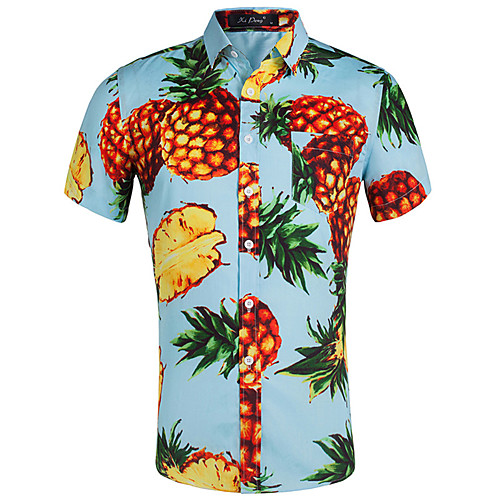 

Men's Shirt Floral Short Sleeve Casual Tops 100% Cotton Simple Casual Breathable Comfortable Light Pink White Black