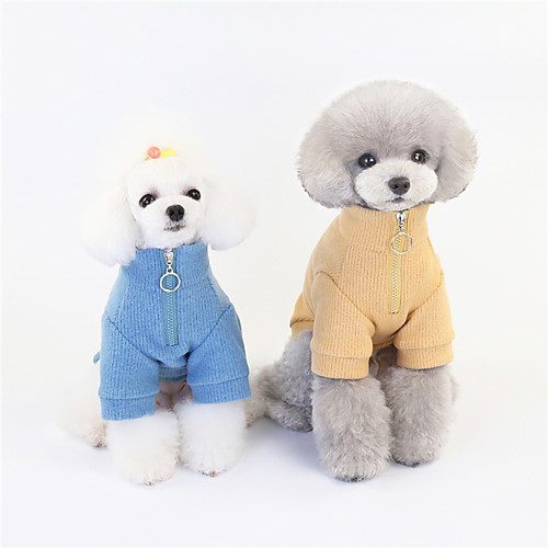 

Dog Cat Dog clothes Solid Colored Simple Style Dailywear Casual / Daily Winter Dog Clothes Puppy Clothes Dog Outfits Warm Blue Green Brown Costume for Girl and Boy Dog Padded Fabric S M L XL XXL